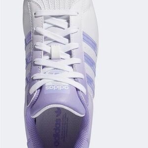 Adidas White and Purple Gradient Sneakers- Size (11),  NWT